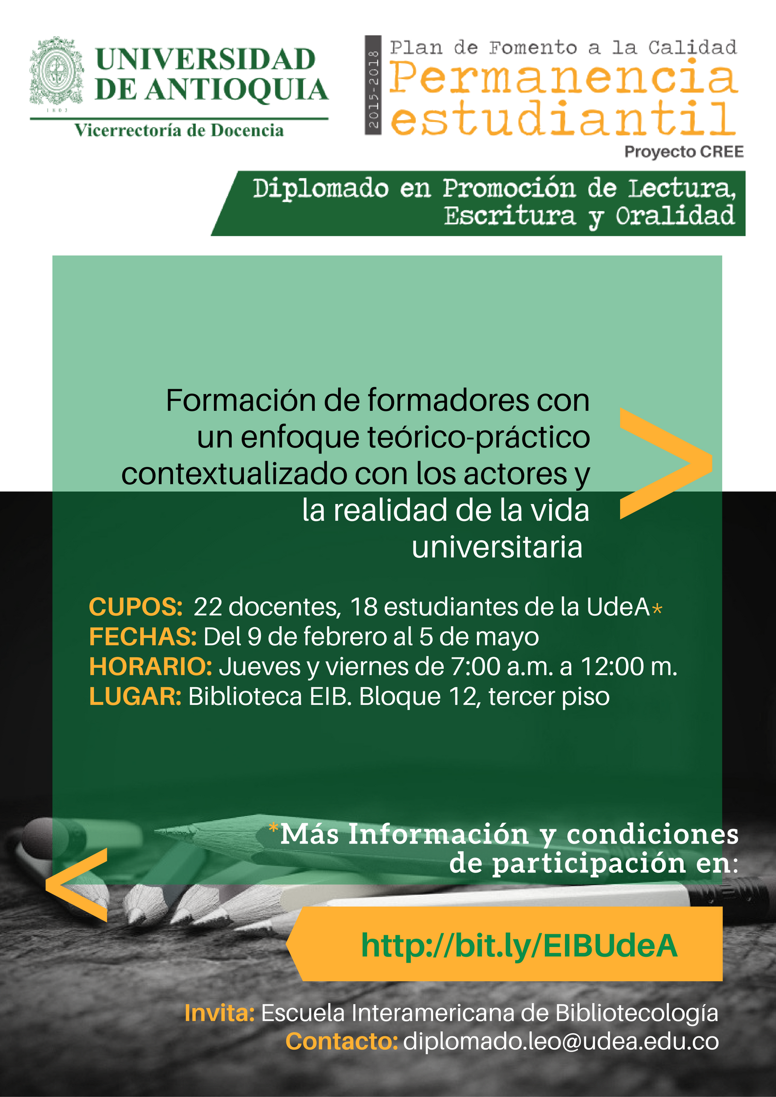 invitación a inscripción al Diploma LEO.