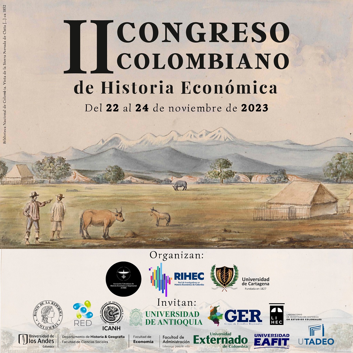 Segundo Congreso Colombiano de Historia Económica del 22 al 24 de noviembre de 2023