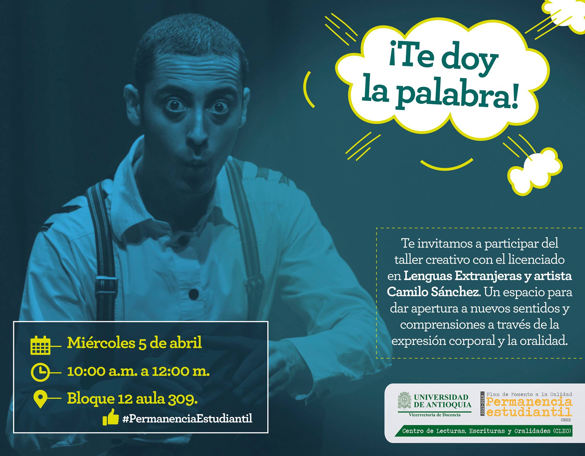 cuentero invitando a taller. cuentero invitando a taller.