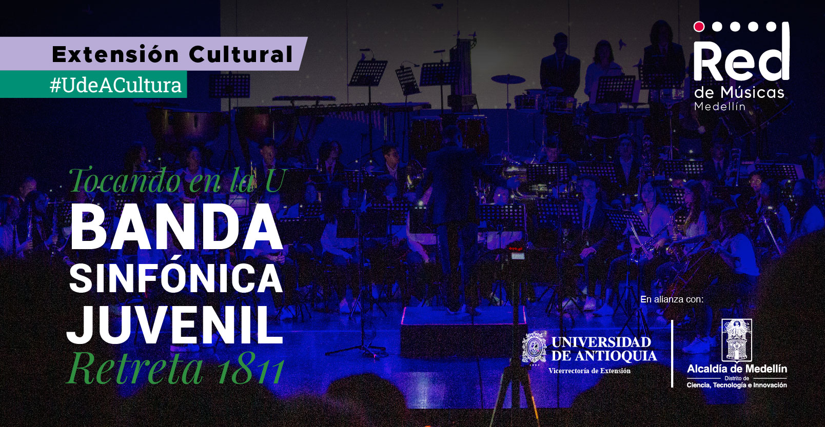 La Banda Sinfónica Juvenil de la Red de Músicas de Medellín en el Teatro Universitario