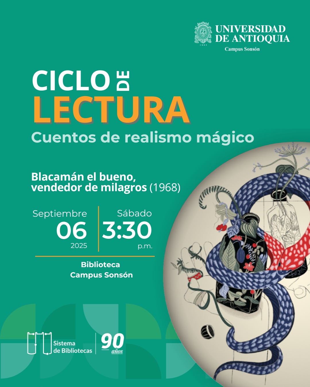 Imagen con título Ciclo de lectura: Cuentos de realismo mágico