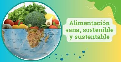 fotografía de cuatro personas trabajando en el laboratorio y un texto que dice Alimentos y nutrición experimental