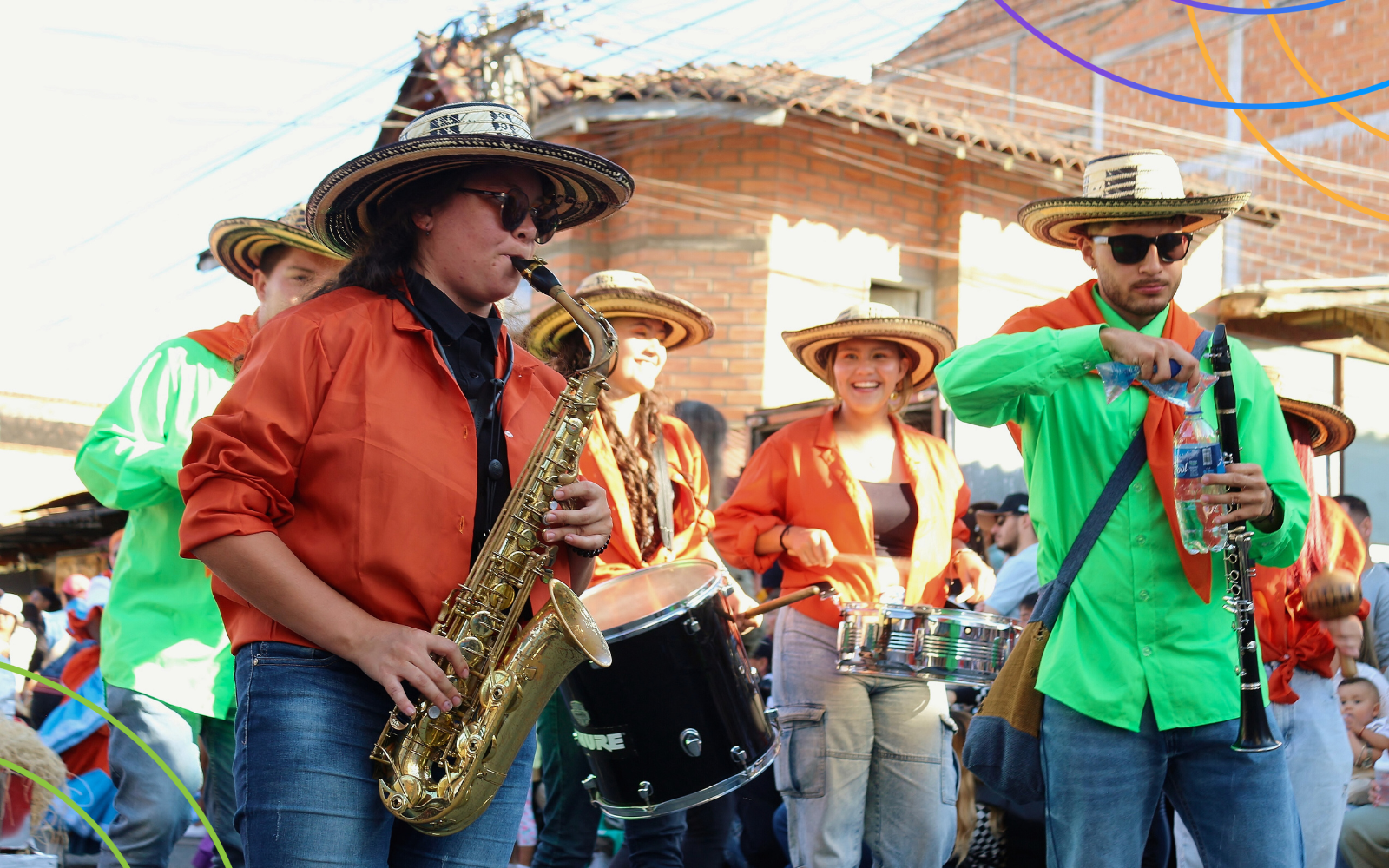 Músicos de la comparsa 'Cariontes'