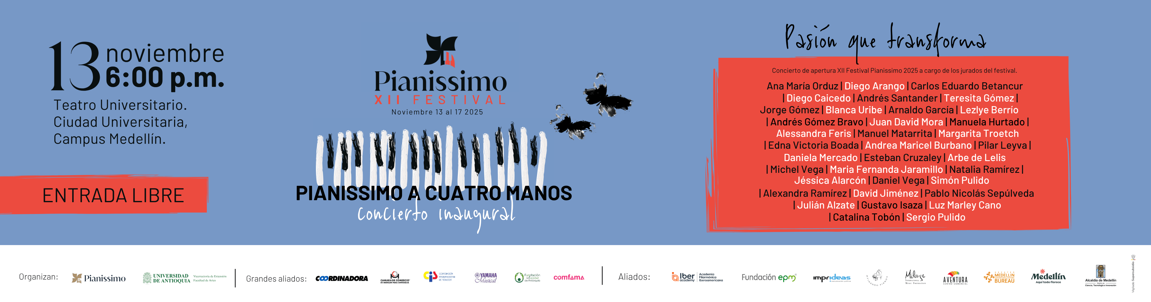 Pianissimo a cuatro manos, concierto inaugural