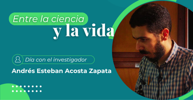 Imagen con foto de investigadora y texto de "Entre la ciencia y la vida: día con la investigadora"