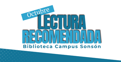 Sobre un fondo blanco, aparece el letrero "Lectura recomendada - Biblioteca del campus Sonsón" en letras azules