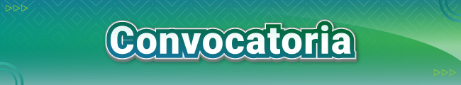 Fondo verde con el texto convocatoria