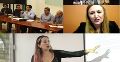 Collage de las visitas de los académicos y académicas en nuestra Facultad