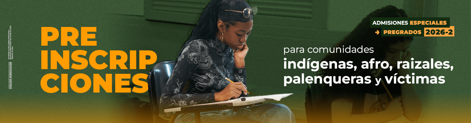 Preincripsión para comunidades negras, afrocolombianas, raizales, palenqueras e indígenas   