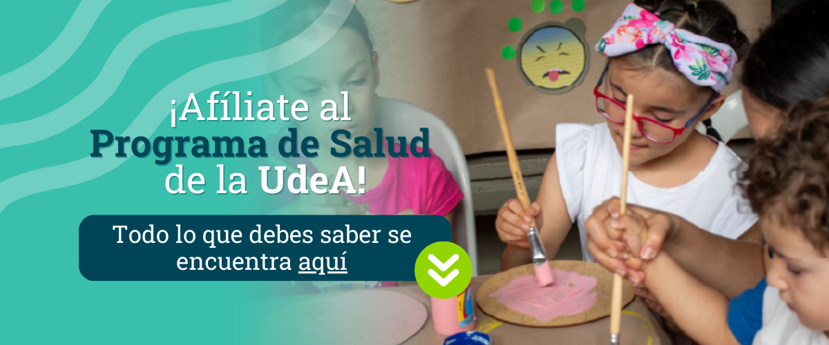 Niños pintando en el Programa de Salud Contigo.
