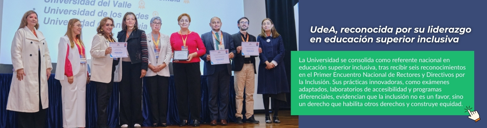 UdeA, reconocida por su liderazgo en educación superior inclusiva