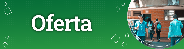 Imagen de color verde con una fotografía en la esquina derecha inferior con el siguiente texto: Oferta