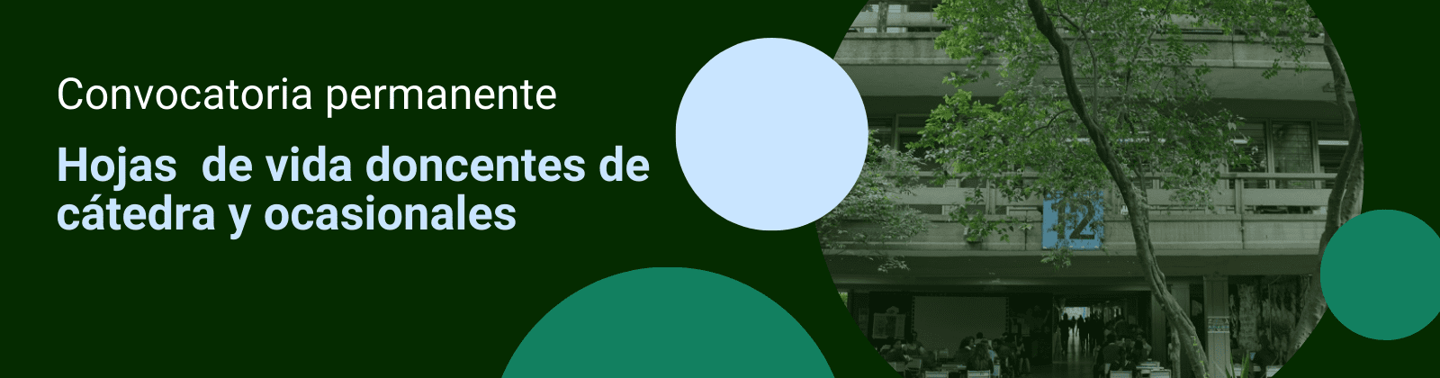 Convocatoria permanente Hojas de vida docentes de cátedra  y ocasionales