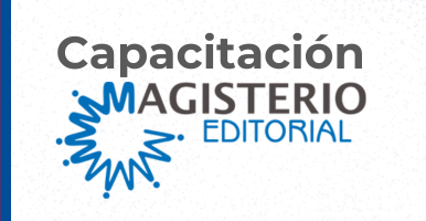 imagen con el texto: Capacitacion Magisterio editorial 