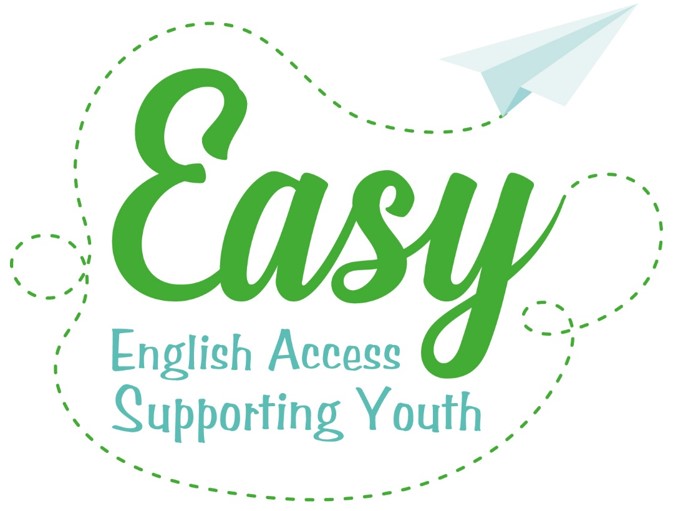 Imagen del logo del programa EASY, en el cual se evidencia un avión de papel blanco que dibuja las siglas EASY. Imagen del logo del programa EASY, en el cual se evidencia un avión de papel blanco que dibuja las siglas EASY.