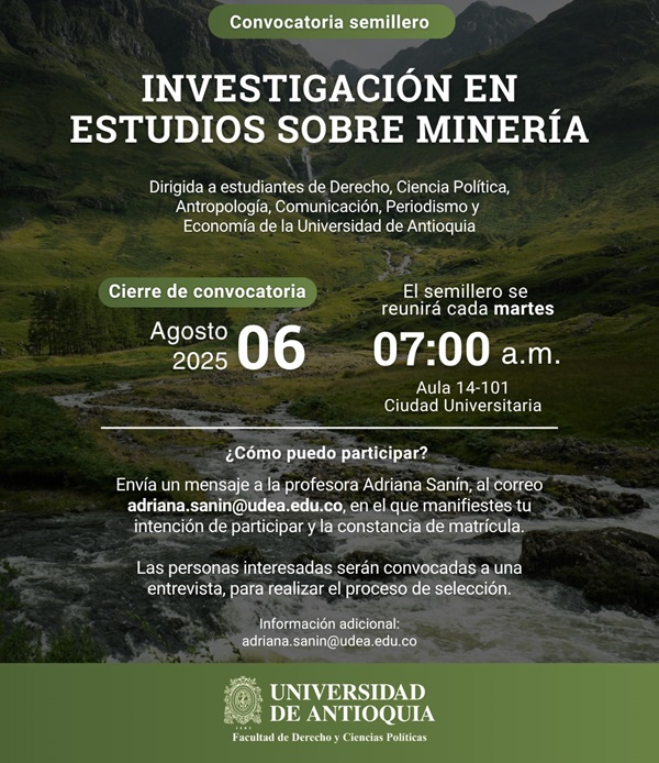 Afiche semillero investigación minería