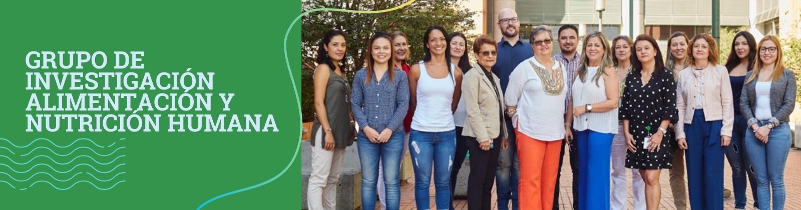 Grupo de investigación Alimentación y Nutrición Humana y foto de estudiantes