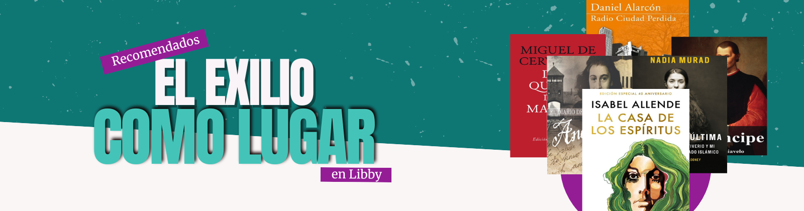 Imagen con el texto: Recomendados el exilio como lugar