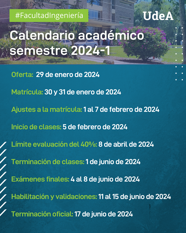 Conoce el Calendario Académico de pregrado para el semestre 20241
